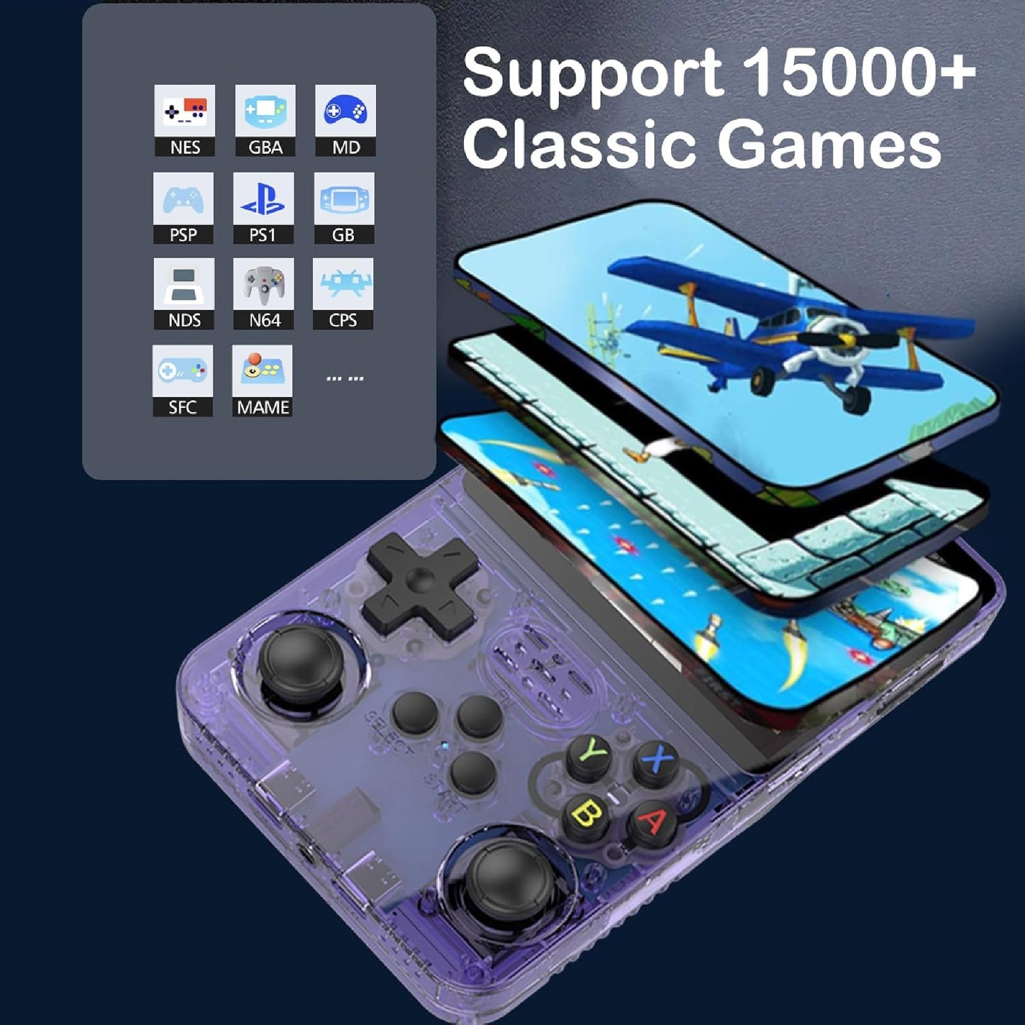 Consola Retro portable  R36S – 64GB con 15,000+ juegos clásicos